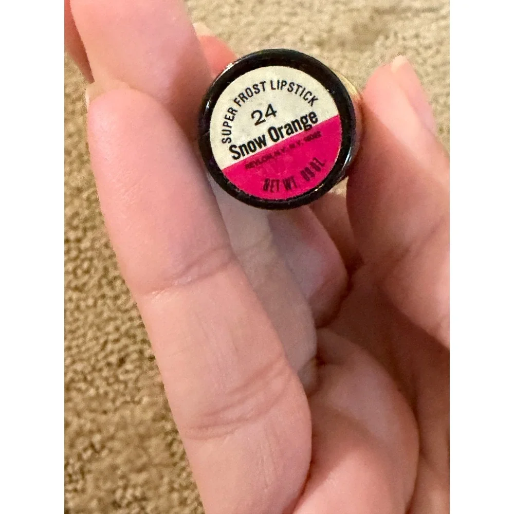 Vintage Revlon Super Frost Lipstick 24 Snow Orange‎ Discontinued Rare Cosmetic
